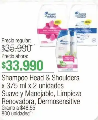 Jumbo Shampoo head & shoulders x375ml oferta