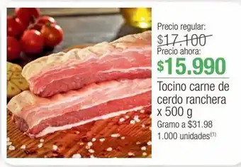 Jumbo Tocino carne de cerdo ranchera x 500g oferta