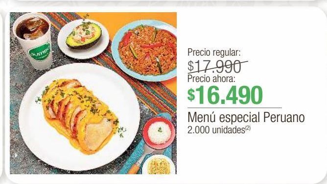 Jumbo Menú especial peruano oferta