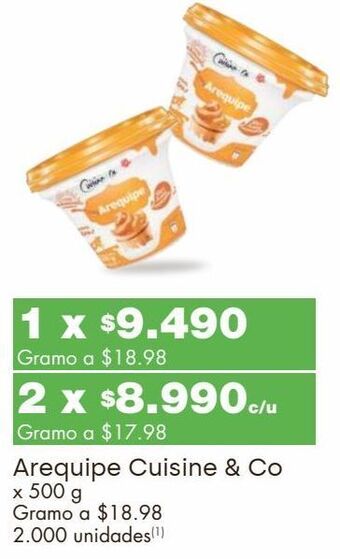 Jumbo Arequipe cuisine & co x 500g oferta