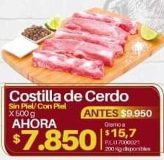 Costilla de Cerdo 500g