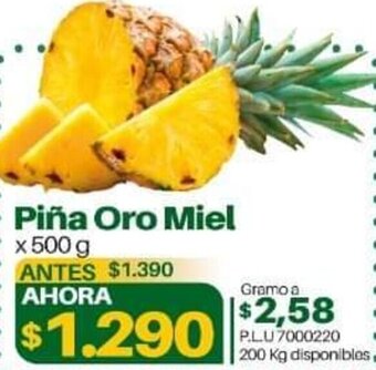 Supermercados Surtiplaza Piña Oro Miel 500g oferta