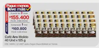 Makro Aro Cafe Molido 40 und x 125g oferta