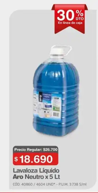 Makro Aro Lavaloza Liquido Aro Neutro x 5 lt oferta