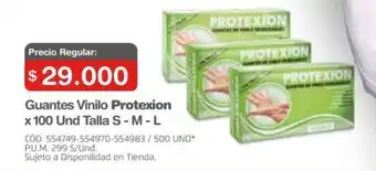 Makro Protexion Guantes Vinilo x 100 und Talla S- M - L oferta