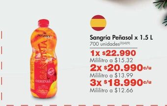 Metro Sangría peñasol x 1,5l oferta