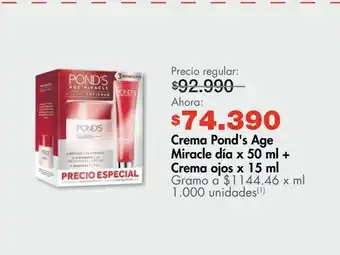 Metro Crema pond's oferta