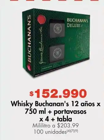 Metro Whisky buchanan´s 12 años 750ml oferta