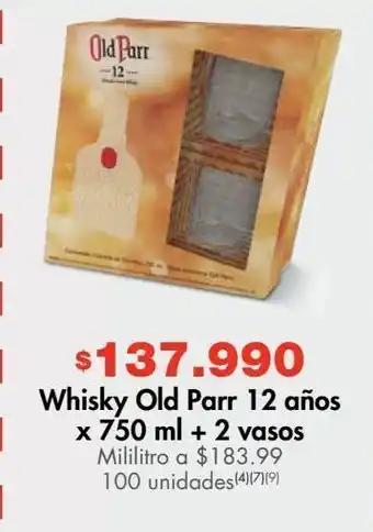 Metro Whisky old parr 12 años x 750ml oferta