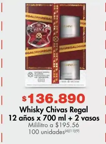 Metro Whisky chivas regal 12 años x 700ml oferta