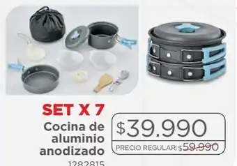 Easy Set cocina aluminio anodizado 7pzs alpes oferta