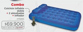 Easy Cbo colchon infl db+almohada+inflador bw oferta