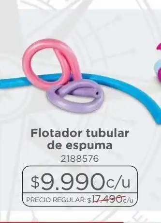 Flotador tubular de espuma
