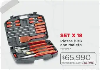 Easy Set 18 piezas bbq c/maleta oferta