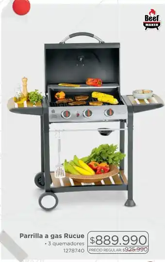 Easy Parrilla a gas 3 quemadores rucue oferta