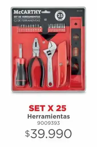 Set de herramientas 26 pzas mccarthy