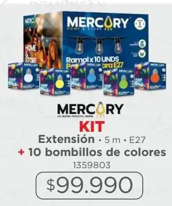 Easy Kit ramal e27 5 mts+10 bomb pinpon color oferta