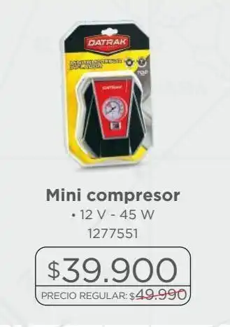 Easy Mini compresor 12v 45w oferta
