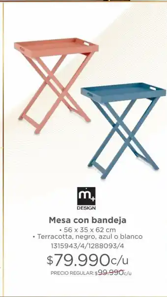 Easy Mesa c/bandeja 56x35x62 terracotta oferta