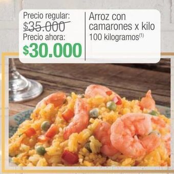 Jumbo Arroz con camarones x kilo oferta