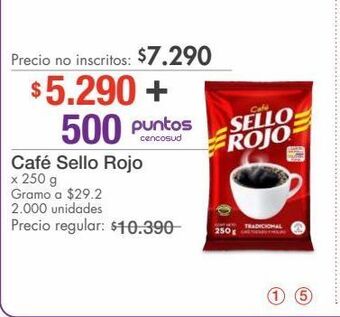 Metro Café sello rojo x 250 g oferta