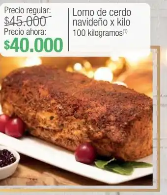 Jumbo Lomo de cerdo navideño x kilo oferta