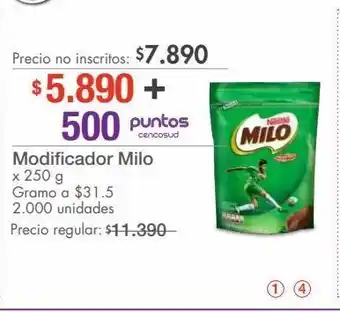 Metro Modificador milo x 250 g oferta