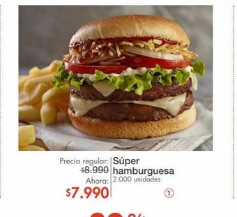 Metro Súper hamburguesa oferta