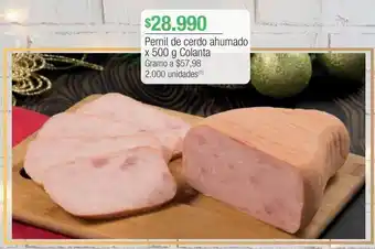 Jumbo Pernil de cerdo ahumado x 500 g colanta oferta