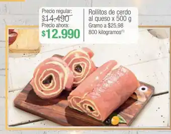 Jumbo Rollitos de cerdo al queso x 500 g oferta