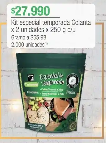Jumbo Kit especial temporada colanta x 2 unidades x 250 g c/u oferta