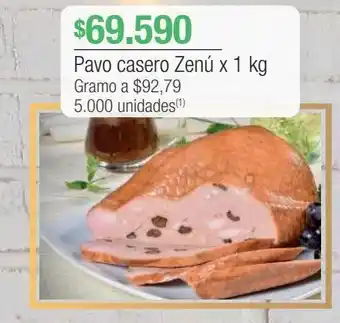 Jumbo Pavo casero zenú x 1 kg oferta
