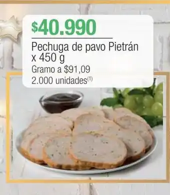 Jumbo Pechuga de pavo pietrán x 450 g oferta