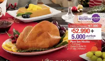 Metro Pavo san nicolás x 1.250 g oferta