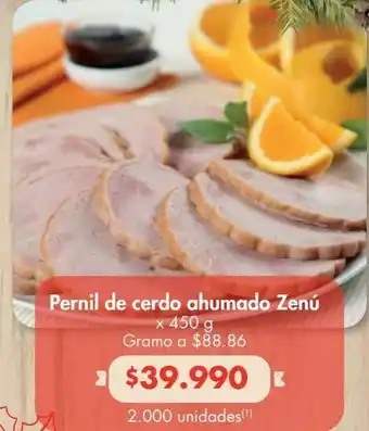 Metro Pernil de cerdo ahumado zenú x 450 g oferta