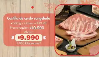 Metro Costilla de cerdo congelado x 500 g oferta