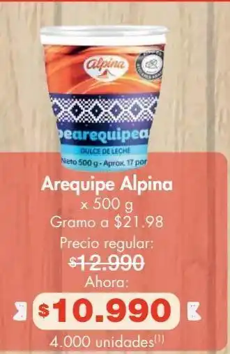 Metro Arequipe alpina x 500 g oferta