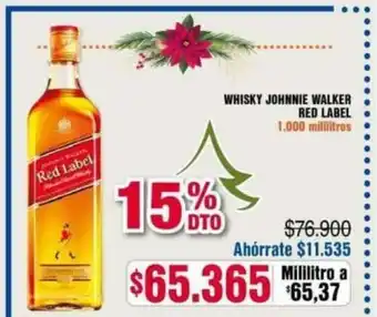 Alkosto Whisky Johnnie Walker Red Label 1.000 millilitros oferta