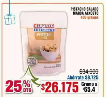 Alkosto Pistacho Salado Marca Alkosto 400 gramos oferta