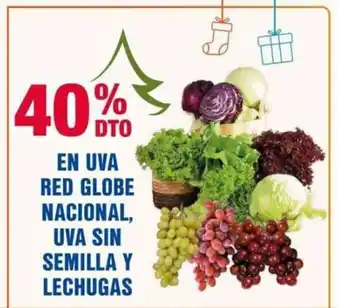 Alkosto En Uva Red Globe Nacional, Uva Sin Semilla y Lechugas oferta
