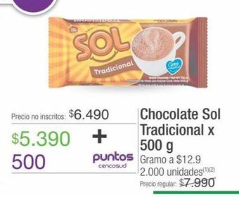 Jumbo Chocolate sol tradicional x 500 g oferta