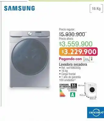 Jumbo Lavadora secadora • ref. wd16t6000g • 16 kg oferta