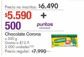 Metro Chocolate corona x 500 g oferta