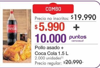 Metro Pollo asado + coca cola 1.5 l oferta