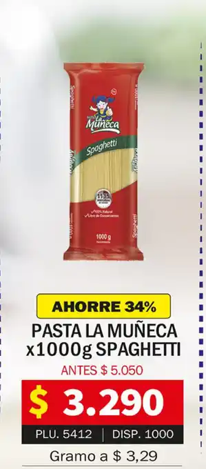 Surtifamiliar Past La Muñeca x1000 g Spaghetti oferta