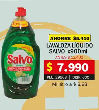 Surtifamiliar Lavaloza Liquido Salvo x900 ml oferta