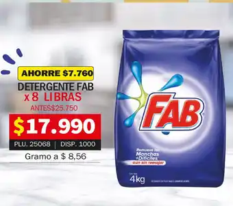 Surtifamiliar Detergente Fab x8 Libras oferta