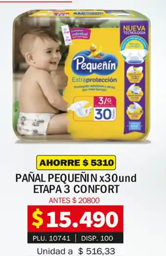 Surtifamiliar Pañal Pequeñin x 30 Und Etapa 3 Confort oferta
