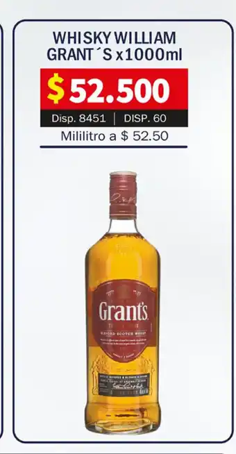 Surtifamiliar Whisky William Grant's x1000 ml oferta