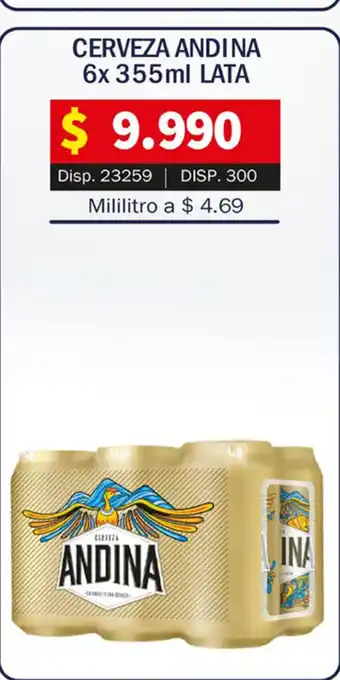 Surtifamiliar Cervexa Andina 6x 355ml Lata oferta